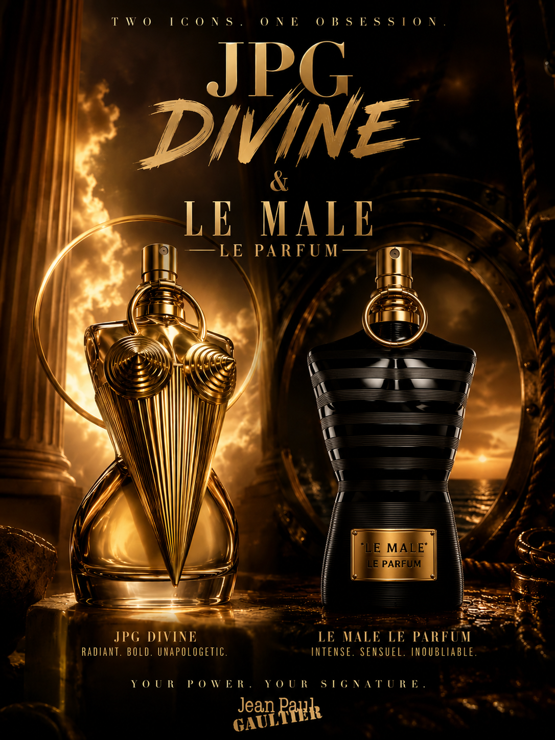 Pack HUSBAND & Wifey II: Jean Paul Gauthier Divine & Jean Paul Gauthier Le Male Le Parfum 🖤